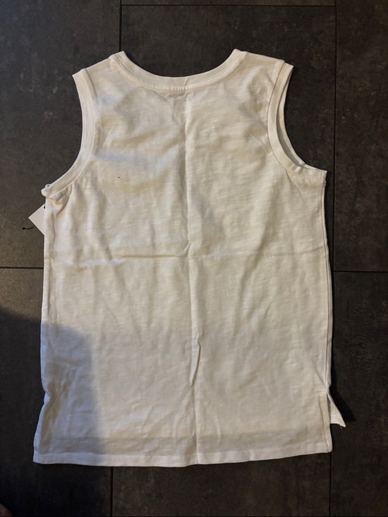 Athletic Works White Tank Top with Red, Purple & Blue Text - Picture 3 of 3